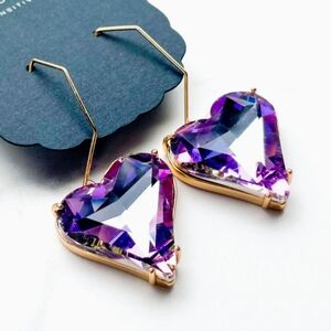 18K Gold Plated Earrings - Amethyst Sky